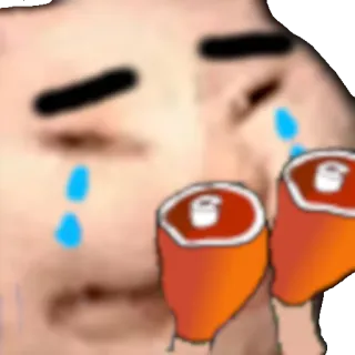 🍖 piangere, lacrime, emozione, tristezza, meme internet telegram sticker