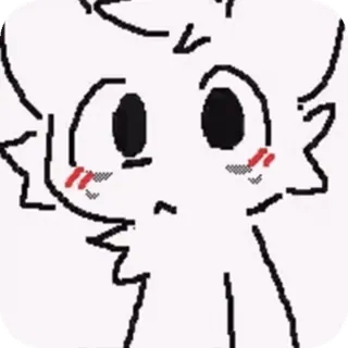 😻 động vật, hoạt hình, dễ thương, trắng, nhân vật telegram sticker