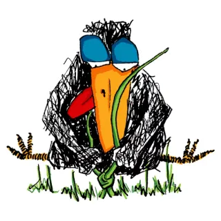 🤔 Bird bird, cartoon, doodle, sketch, funny, sketchy, bird character telegram sticker