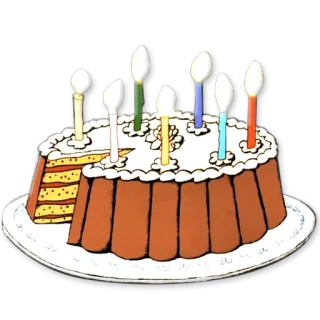 🎂 торт, день рождения, вечеринка, десерт, сладости, свечи whatsapp sticker
