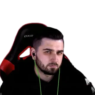 😏 man, person, portrait, headshot, gamer, streamer telegram sticker