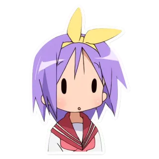 😯 Konata Izumi Lucky Star Anime, Manga, Lucky Star, Konata Izumi, süß, kawaii telegram sticker