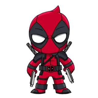 💙 Deadpool Deadpool, Marvel, Superhero, Kartun, Pedang, Senjata telegram sticker