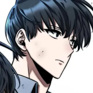 🗯 Anime, Manga, Retrato, Personaje, Coreano, Masculino, Ilustración telegram sticker