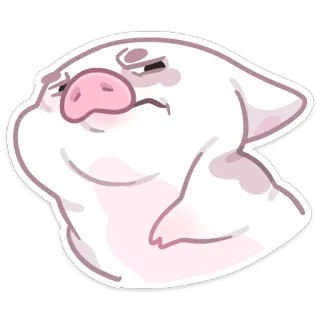 😤 돼지, 동물, 만화, 귀여운, 웃긴, 스티커 whatsapp sticker