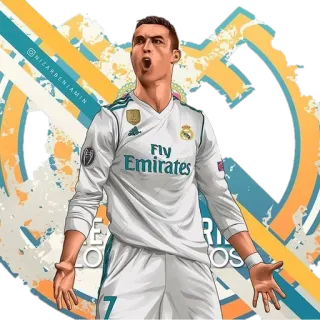 😠 Cristiano Ronaldo bóng đá, cầu thủ bóng đá, vận động viên, Cristiano Ronaldo, Real Madrid telegram sticker