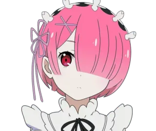 🤨 Ram Re:Zero − Starting Life in Another World anime, manga, Ram, Re:Zero, lindo, maid telegram sticker