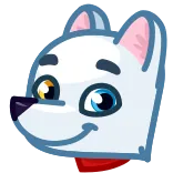 😉 cartoon, dog, animal, pet, sticker whatsapp sticker
