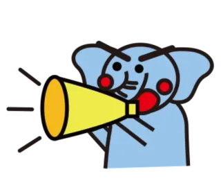 Blue Elephant by @damdadi telegram stickers