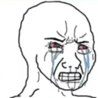 😭 Wojak Wojak meme telegram sticker