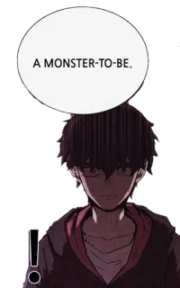 🥲 A MONSTER-TO-BE. Anime, Manga, Mostro, Oscuro, Adolescente telegram sticker