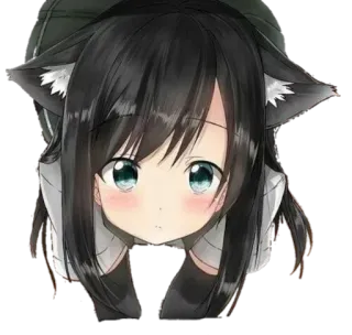 😶 Anime, Chica gato, Lindo, Manga, Kawaii whatsapp sticker