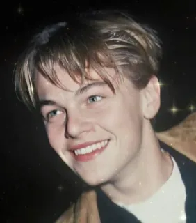 🤔 Leonardo DiCaprio Leonardo DiCaprio, Acteur, Célébrité, Portrait, Jeune Leonardo DiCaprio telegram sticker