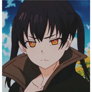 🙂 Maki Oze Fire Force Anime, Vuur, Brandweerman, Manga, Serieus, Personage, Vrouw, Sterk, Krachtig whatsapp sticker