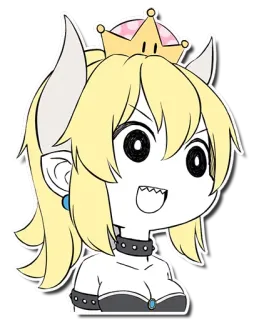 😵 Bowsette Bowsette, Super Mario, Fanart, Personagem de videogame telegram sticker