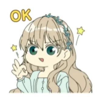 👌 OK ok, gesture, affirmative, agreement, approval, cartoon, anime telegram sticker
