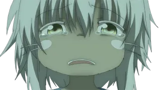 😢 llorando, triste, anime, lágrimas whatsapp sticker