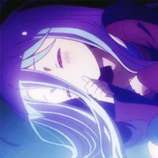 😴 Shiro No Game No Life Anime, Shiro, No Game No Life, Tím, Cô gái whatsapp sticker
