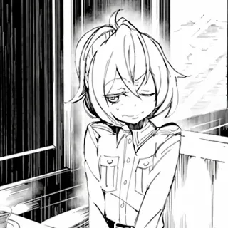 😥 Tanya Degurechaff Saga of Tanya the Evil Аниме, Военные, Манга, Таня, Дегуречов whatsapp sticker