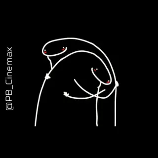 🙂 @PB_Cinemax florkofcows, ôm, dễ thương, người que, meme, tình bạn whatsapp sticker