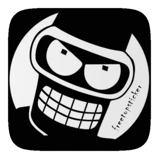 🤖 Bender Futurama freetopsticker dessin animé, robot, bender, futurama, autocollant, humour telegram sticker
