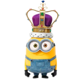 💎 Minion Despicable Me minion, crown, king, despicable me, cartoon, yellow telegram sticker