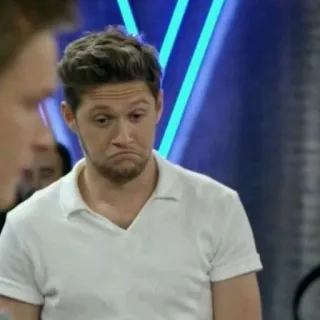 😦 Niall Horan celebrity, singer, meme, funny face, portrait, Niall Horan, One Direction telegram sticker