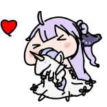 🥰 мультик, милый, единорог, сердце, объятие telegram sticker