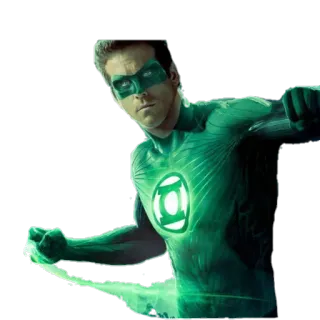 🔋 Green Lantern superhéroe, DC Comics, Ryan Reynolds, Linterna Verde telegram sticker