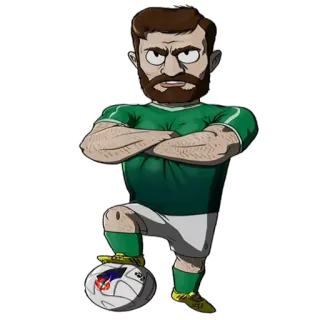 ⚽ cầu thủ bóng đá, bóng đá, thể thao, vận động viên, áo xanh lá cây telegram sticker