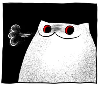 🐱 gato, animal, adesivo, branco, ilustração, desenho animado telegram sticker