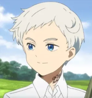 🤍 Norman The Promised Neverland Anime, Manga, Norman, The Promised Neverland, Charakter whatsapp sticker