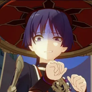 🤢 Scaramouche Genshin Impact Anime, Gioco, Arrabbiato, Dispiaciuto, Scaramouche, Cappello telegram sticker