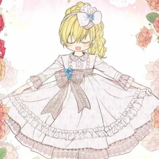 👑 Anime, Fille, Robe, Mignon, Illustration, Dessin animé telegram sticker