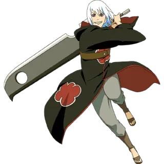 🥵 Kisame Hoshigaki Naruto อนิเมะ, นินจา, ดาบ, แสงอุษา, ตัวร้าย whatsapp sticker