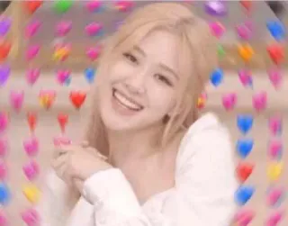 😍 Rose kpop, rosa, blackpink, corações, fofo, cantora, idol telegram sticker
