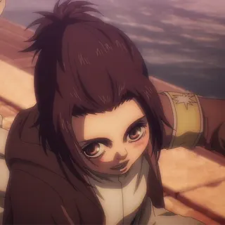 🥴 Gabi Braun Attack on Titan Anime, Personagem, Gabi Braun, Ataque dos Titãs, Animado, Mangá telegram sticker