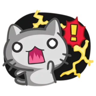 😦 猫, 中指, 侮辱的ジェスチャー, 漫画, ステッカー telegram sticker