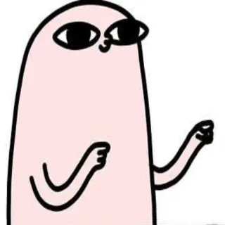 💎 Cartoon, Personage, Grappig, Ogen, Blob telegram sticker