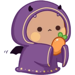 😈 น่ารัก, ปีศาจ, การ์ตูน, ฮาโลวีน, ชุด telegram sticker