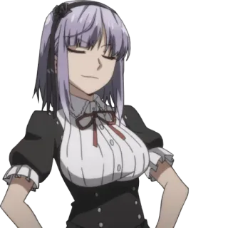😌 anime, garota, personagem, gótico, vestido, arrogante telegram sticker