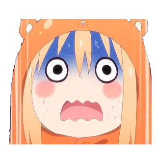 😱 Umaru Doma Himouto! Umaru-chan anime, dibujos animados, asustado, impactado, lindo, kawaii, umaru, doma telegram sticker