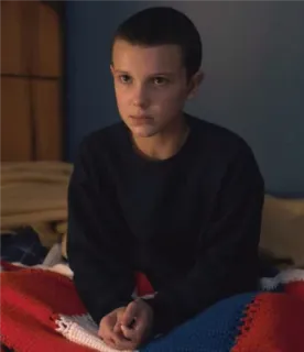 🌞 Eleven Stranger Things Eleven, Stranger Things, Millie Bobby Brown, Serie TV, Netflix, Personaggio telegram sticker