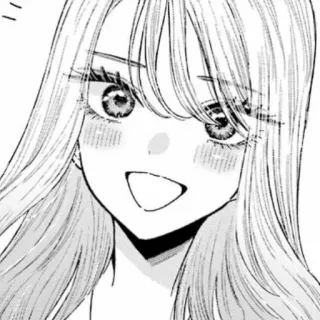 😀 Animé, Manga, Fille, Sourire, Joyeux, Portrait telegram sticker