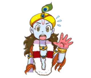 ❤️ Krishna deus hindu, cultura indiana, personagem de desenho animado, divindade telegram sticker