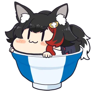 🙂 Аниме, Кот, Милый, Каваий, Чиби, Питомец whatsapp sticker