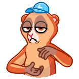 👏 loris, cute, animal, sleepy, cartoon, bored telegram sticker