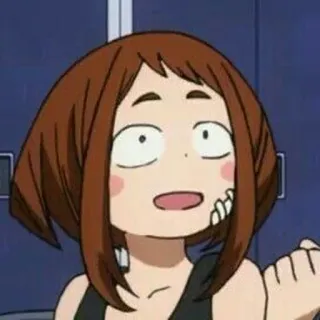 🍫 Ochaco Uraraka My Hero Academia Anime, My Hero Academia, Ochaco Uraraka, Fanart, Personnage telegram sticker
