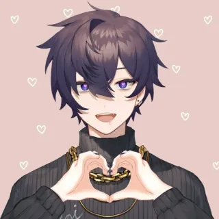 🗡 Anime, Corazones, Lindo, Arte digital, Dibujos animados telegram sticker