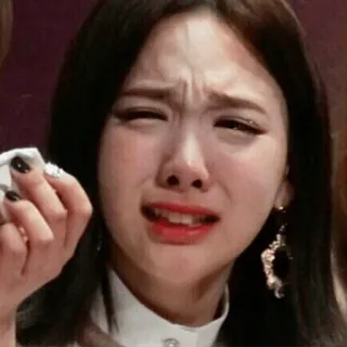 😞 cry, upset, woman, face, emotional telegram sticker